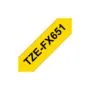 Brother TZe-FX651 Beschriftungsband Schwarz auf Gelb