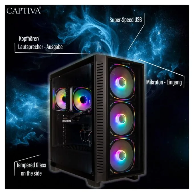 Captiva PC Highend Gaming I89-522 Core Ultra 9 285K 32GB 1TB SSD RTX 5070Ti Win 11 — image 8