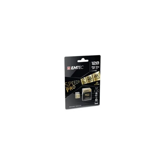 CARD Emtec m128GB UHS-I U3 V30 A1 SpeedIN Pro + Adapter — image 2