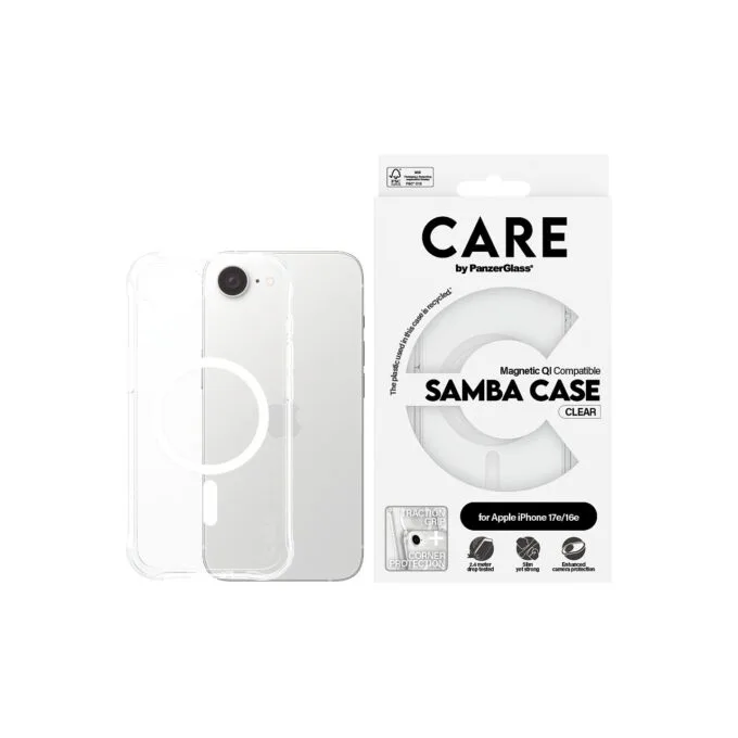 CARE Case Fashionable Samba w. MagSafe. clear iPhone 16e — image 3