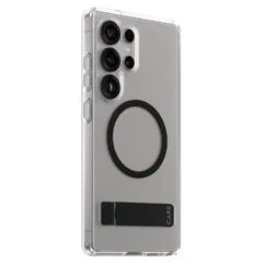 CARE Feature Case Clear w. Kickstand & QI Galaxy S25 Ultra