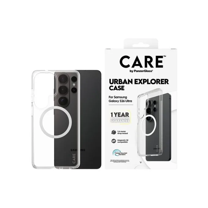 CARE Urban Explorer Case Clear w. White Qi Galaxy S26 Ultra — image 2