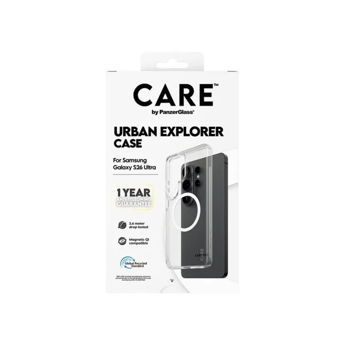 CARE Urban Explorer Case Clear w. White Qi Galaxy S26 Ultra — image 3