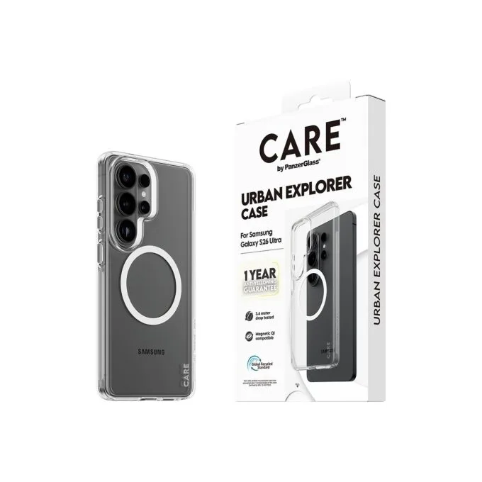 CARE Urban Explorer Case Clear w. White Qi Galaxy S26 Ultra — image 6
