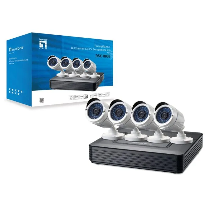 CCTV 8-Kanal Fix Out H.264 IR 4xCam inkl. — image 3