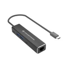 CONCEPTRONIC Adapter USB-C3.2- to GbE 2xC 2xA 5Gbs 0.14m sw