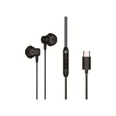 CONCEPTRONIC Headset Ohrhörer USB-C Mikro Ergono. + 1.20m sw