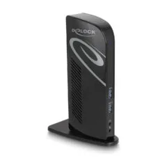 D DeLOCK Dockingstation 4xUSB3.2 2xDisplayPort 4K RJ45 Ethernet Audio Black