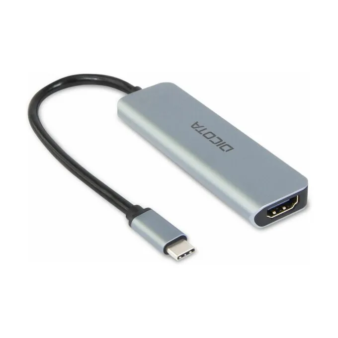 D Dicota USB-C 5-in-1 Video Hub 4K PD 100W silver — image 2