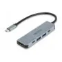D Dicota USB-C 5-in-1 Video Hub 4K PD 100W silver