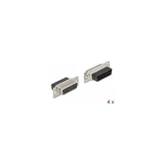 D-Sub 15 Pin Crimp Buchse. Metall. 4 Stück