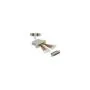 D-Sub 25 Pin Crimp Buchse zu 2 x RJ45 Buchse mit Montagesatz beige