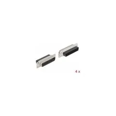 D-Sub 25 Pin Crimp Stecker. Metall. 4 Stück