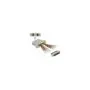 D-Sub 25 Pin Crimp Stecker zu 2 x RJ45 Buchse mit Montagesatz beige