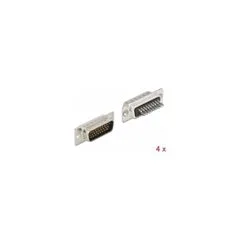 D-Sub HD 26 Pin Stecker Metall. Lötversion. 4 Stück