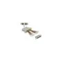 D-Sub HD 44 Pin Crimp Buchse zu 2 x RJ45 Buchse mit Montagesatz beige