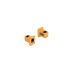 D-Typ Modul RJ45 Buchse zu Buchse 90° gewinkelt orange