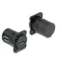 D-Typ Modul USB 5 Gbps Typ-A Buchse zu Buchse 90° gewinkelt