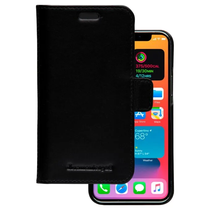 dbramante1928 Lynge - Flip-Hlle fr Mobiltelefon - genarbtes Leder - Schwarz - fr Apple iPhone 12 mini — image 1