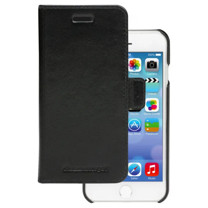 dbramante1928 Lynge - Flip-Hlle fr Mobiltelefon - genarbtes Leder - Schwarz - fr Apple iPhone 6. 6s. 7. 8. SE — image 1