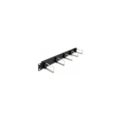 Delock 19? Kabelmanagement Rangierpanel mit 5 Metallbügel 1 HE schwarz