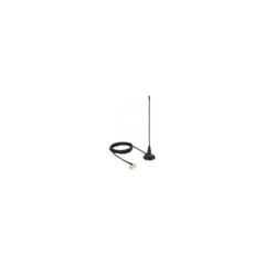 Delock 480 MHz Antenne SMA Stecker 90° 2.5 dBi starr omnidirektional mit magnetischem Standfuß und Anschlusskabel RG-...