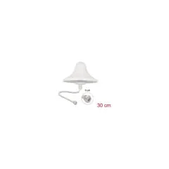 Delock 4G WiFi 2.4 GHz Antenne N Buchse 3 dBi 30 cm RG-58 omnidirektional Deckenmontage weiß