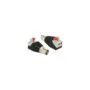 Delock Adapter BNC Buchse to Terminalblock mit Drucktasten 2 Pin