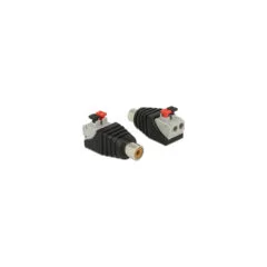 Delock Adapter Cinchbuchse to Terminalblock mit Drucktasten 2 Pin