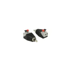 Delock Adapter Cinchstecker to Terminalblock mit Drucktasten 2 Pin