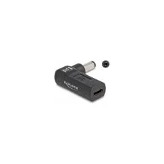 Delock Adapter für Notebook Ladekabel USB Type-CTM Buchse zu 5,5 x 2,1 mm Stecker 90° gewinkelt