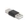 Delock Adapter Gender Changer USB 2.0 Typ-A Stecker zu Stecker Metall