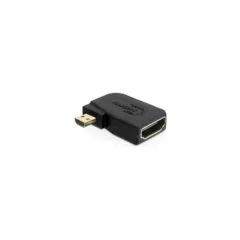 Delock Adapter High Speed HDMI with Ethernet - micro D Stecker to A Buchse seitlich gewinkelt