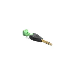 Delock Adapter Klinke Stecker 6.35 mm to Terminalblock 3 Pin 2-teilig