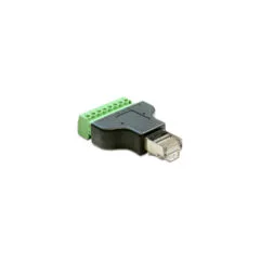Delock Adapter RJ45 Stecker to Terminalblock 8 Pin 2-teilig 3.5 mm