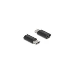 Delock Adapter SuperSpeed USB 10 Gbps (USB 3.2 Gen 2) USB Type-CTM Stecker zu Buchse Portschoner schwarz