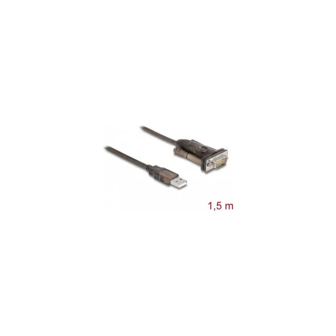 Delock Adapter USB 2.0 Typ-A zu 1 x Seriell RS-232 D-Sub 9 Pin Stecker mit Schrauben 1.5 m — image 2