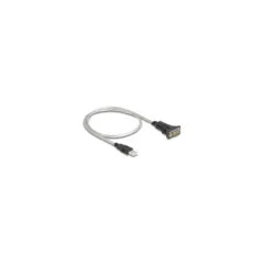 Delock Adapter USB 2.0 Typ-A zu 1 x Seriell RS-422 485 Stecker mit 6 Pin Terminalblock 5 V 0.5 m