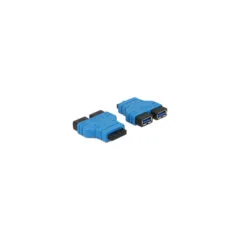 Delock Adapter USB 3.0 Pfostenbuchse to 2 x USB 3.0 Typ-A Buchse - nebeneinander