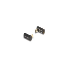 Delock Adapter USB 40 Gbps USB Type-CTM PD 3.0 100 W Stecker zu Buchse gewinkelt 8K 60 Hz