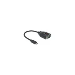 Delock Adapter USB Type-CTM zu 1 x Seriell RS-232 DB9 mit 15 kV ESD Schutz