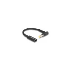Delock Adapterkabel für Notebook Ladekabel USB Type-CTM Buchse zu 5.5 x 2.5 mm Stecker 90° gewinkelt 15 cm