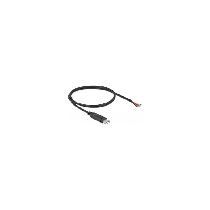 Delock Adapterkabel USB 2.0 Typ-A zu seriell RS-232 mit 9 offenen Kabelenden + Schirmung 1 m — image 2