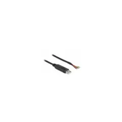 Delock Adapterkabel USB 2.0 Typ-A zu seriell RS-232 mit 9 offenen Kabelenden + Schirmung 1 m