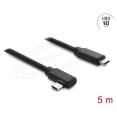 Delock Aktives Optisches Kabel USB 10 Gbps USB Type-C Stecker zu Stecker gewinkelt 5 m