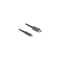 Delock Aktives Optisches Kabel USB Type-CTM zu DisplayPort 8K 60 Hz 40 Gbps 5 m