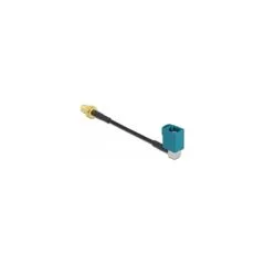 DELOCK Antennenkabel FAKRA Z Buchse 90 zu SMA Buchse zum Einbau RG-174 10cm