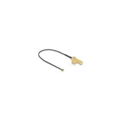 DELOCK Antennenkabel RP-SMA 90 PCB Buchse zum Einbau zu I-PEX Inc. MHF I Stecker 1.13 25cm Gewindelnge 15mm