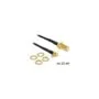 DELOCK Antennenkabel RP-SMA Buchse zum Einbau zu MCX Stecker 90 320mm