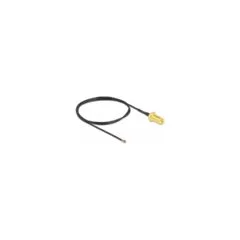 DELOCK Antennenkabel RP-SMA Buchse zum Einbau zu MHF 4L LK Stecker 1.37 50cm Gewindelnge 10mm